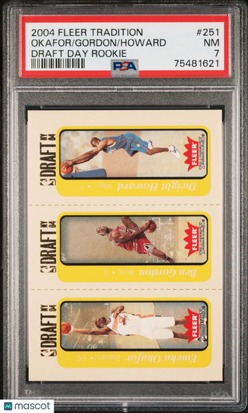 2004 Fleer Tradition Howard Gordon Okafor #251 Draft Day Rookie PSA 7