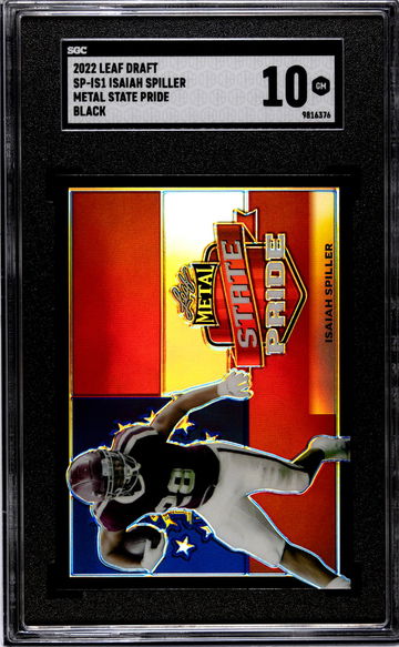 2022 Leaf Metal State Pride Black Isaiah Spiller #SP-IS1 SGC 10