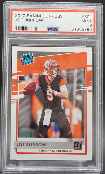 2020 Donruss #301 Joe Burrow PSA 9