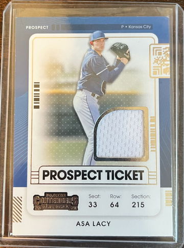 Asa Lacy 2021 Panini Contenders Prospect Ticket Jersey/Patch