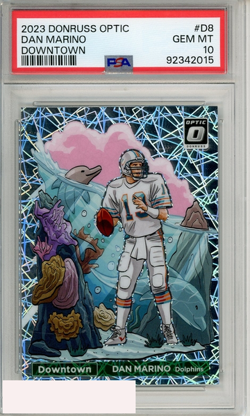 2023 PANINI DONRUSS OPTIC DOWNTOWN! DAN MARINO #D8 PSA 10 GEM MT