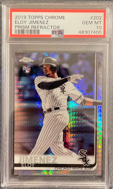 2019 Topps Chrome Prism Refractor Eloy Jimenez #202 PSA 10 GEM MINT