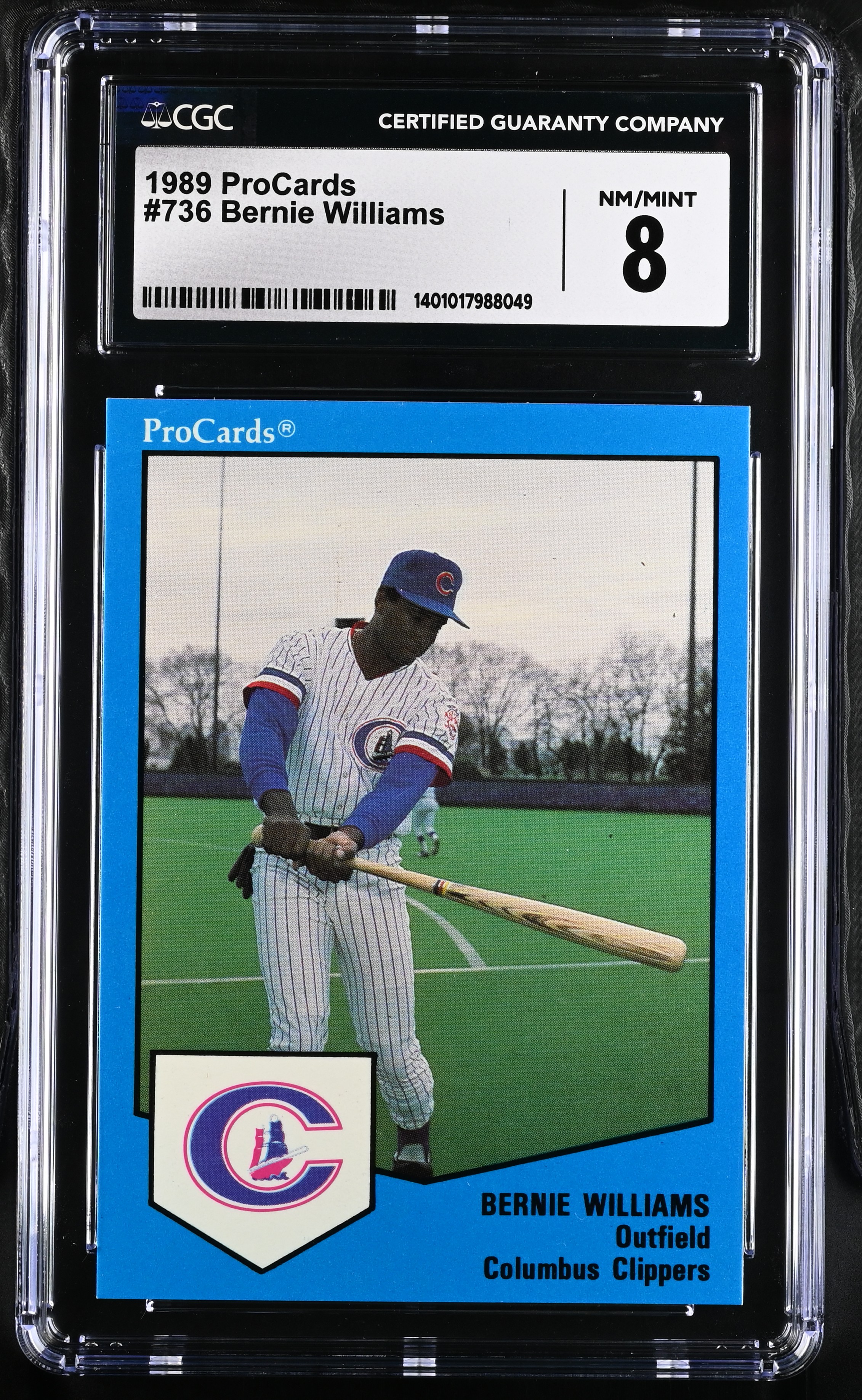 1989 Procards Bernie Williams #736 CGC 8