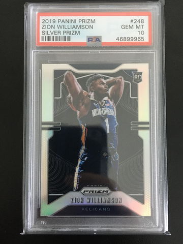 2019-20 Zion Williamson Prizm Silver Rookie PSA 10 Gem Mint