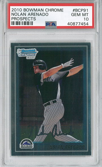 2010 Bowman Chrome Nolan Arenado #BCP91 PSA 10
