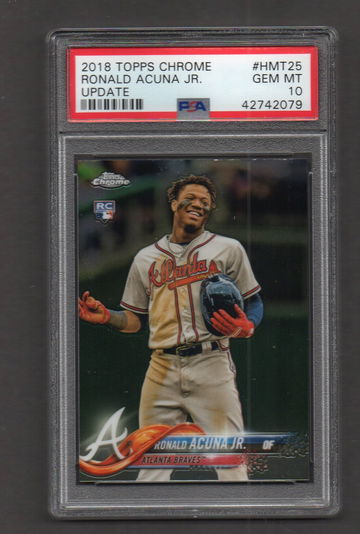 2018 Topps Chrome Update #25 Ronald Acuna Jr PSA 10 RC Rookie