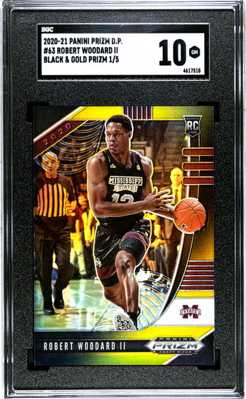 2020 Prizm #63 Robert Woodard II Black & Gold Prizm SGC 10