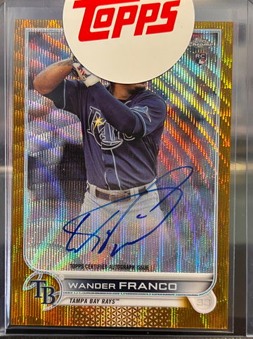 2022 Topps Chrome Wander Franco Gold Wave Auto /50 RA-WF