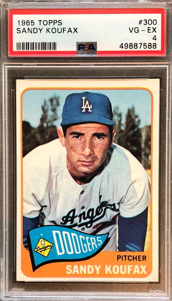 1965 Topps #300 Sandy Koufax PSA 4