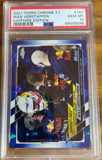 2021 TOPPS CHROME F1 SAPPHIRE MAX VERSTAPPEN #161 PSA 10 GEM MINT