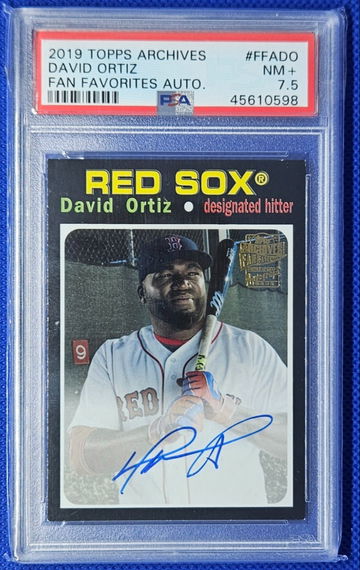 2019 Archives Fan Favorite Autographs David Ortiz PSA 7.5 1971 Topps Red Sox