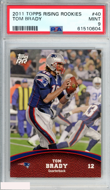 2011 TOPPS RISING ROOKIES TOM BRADY #40 NEW ENGLAND PATRIOTS PSA 9 MINT