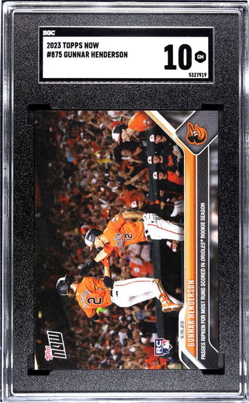 2023 TOPPS GUNNAR HENDERSON NOW #875 Rookie RC limited /2924 SGC 10