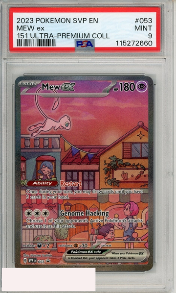 2023 POKEMON SVP EN-SV BLACK STAR PROMO MEW EX #053 151 ULTRA-PREM COLL PSA 9