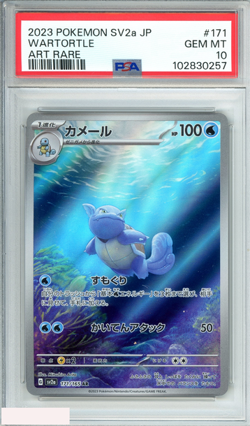 2023 POKEMON JAPANESE SV2A-POKEMON 151 WARTORTLE #171 ART RARE PSA 10 GEM MT