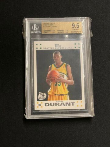 2007-08 Topps Rookie Set #2 Kevin Durant BGS 9.5