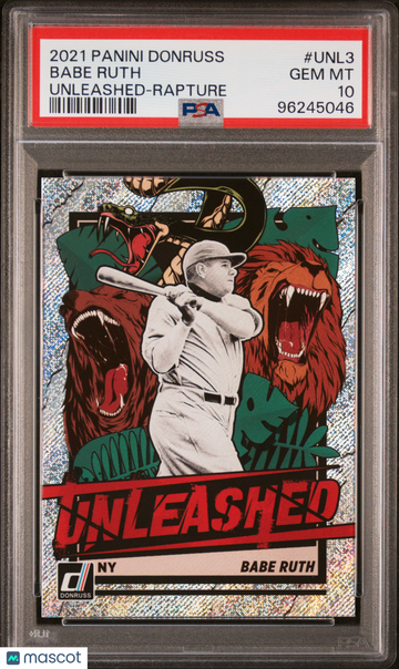 2021 Panini Donruss Unleashed Babe Ruth #UNL3 Rapture PSA 10