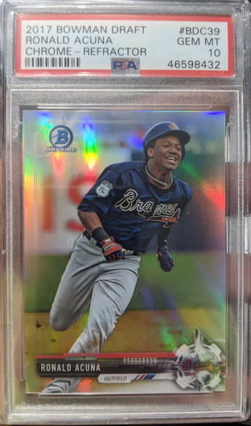 2017 Bowman Draft Chrome Refractor #BDC-39 Ronald Acuna