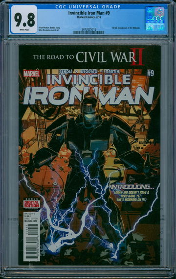 Invincible Iron Man #9 CGC 9.8 1st Riri Williams (Iron Heart) 1st Print