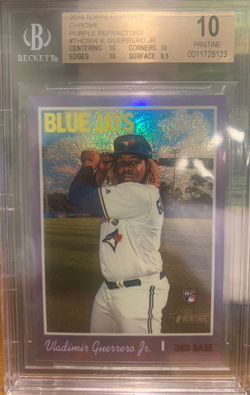 2019 Topps Heritage Chrome Vladimir Guerrero Jr Purple Refractor