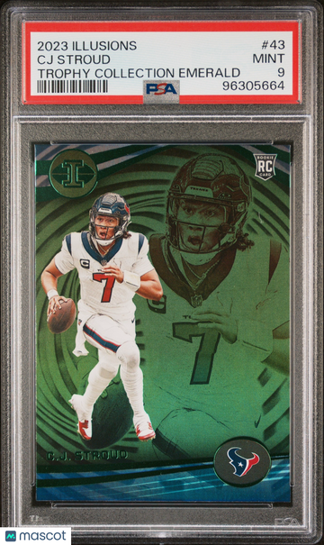 2023 Panini Illusions Cj Stroud #43 Trophy Collection Emerald PSA 9