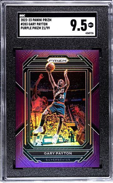 2022-23 Panini Prizm Purple Prizm Gary Payton #283 /99 SGC 9.5