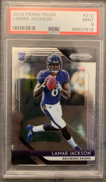 2018 Panini Prizm Lamar Jackson PSA 9