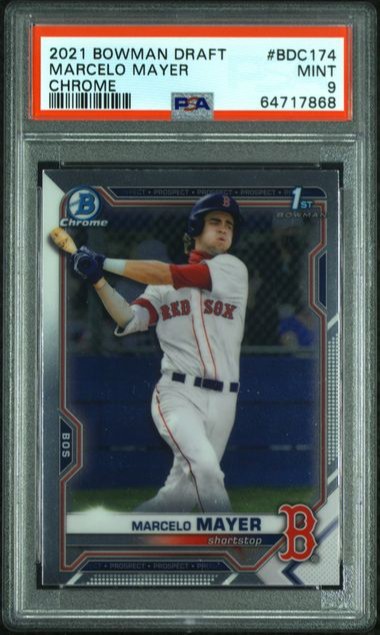 2020 TOPPS BOWMAN DRAFT MARCELO MAYER CHROME #BDC174 PSA 9 MINT