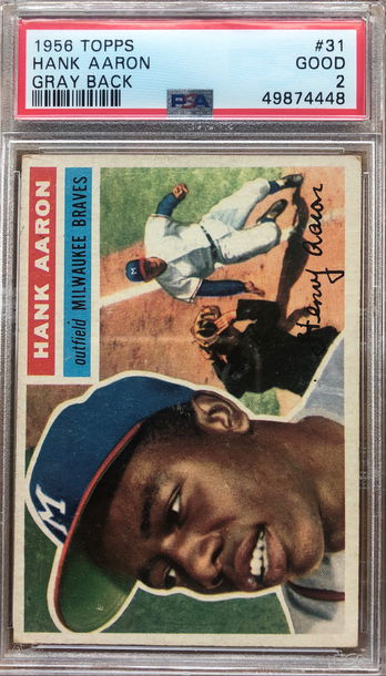 1956 Topps Hank Aaron PSA 2