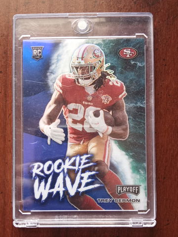 Trey Sermon rookie wave blue prizm