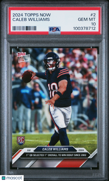 2024 Topps Now Caleb Williams #2 PSA 10