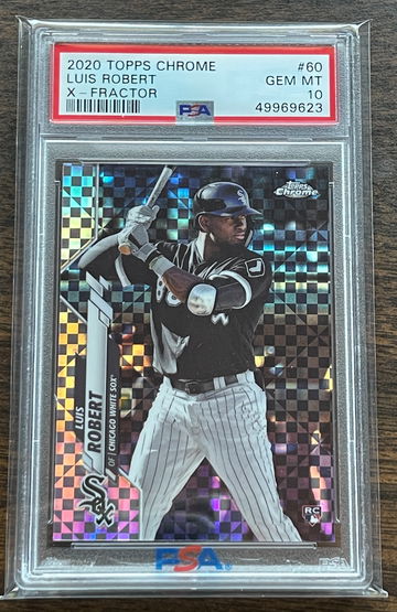 2020 Topps Chrome Luis Robert #60 Xfractor Refractor PSA 10 rookie RC