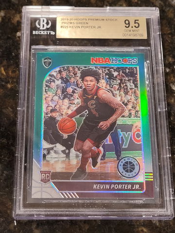 2019-20 Kevin Porter Jr Hoops Premium PRIZM Green #225 BGS 9.5