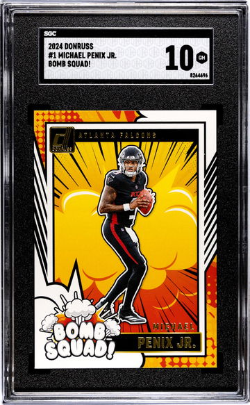 2024 Donruss #1 Michael Penix Jr. Bomb Squad! SGC 10