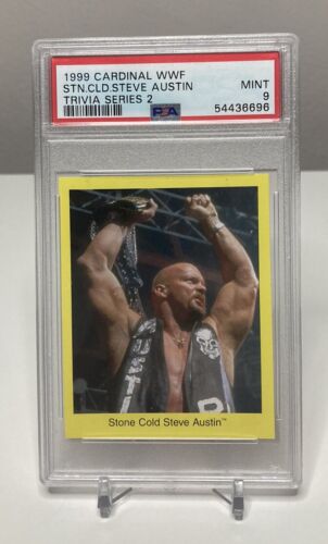1999 Cardinal WWF Trivia Series 2 Stone Cold Steve Austin PSA 9 Mint WWE