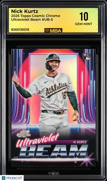 2025 Topps Cosmic Chrome Ultraviolet Beam Nick Kurtz #UB-5 MBA 10