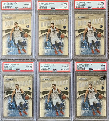 2019 Prizm Luka Doncic Dominance PSA 10 Lot