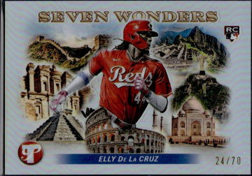2024 Topps Pristine 7W-1 Elly De La Cruz Seven Wonders Rookie /70 Cincinnati Reds