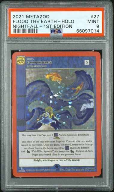 2021 METAZOO FLOOD THE EARTH NIGHTFALL HOLO 1ST EDITION #27 PSA 9 MINT