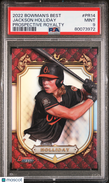 Jackson Holliday 2022 Bowman's Best Prospective Royalty PSA9 MINT Orioles