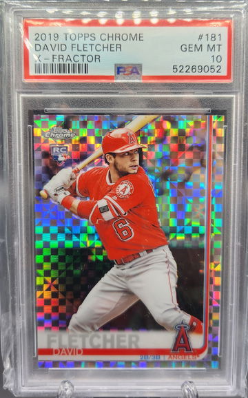 David Fletcher 2019 Topps Chrome XFractor RC Rookie PSA 10