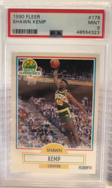 Shawn Kemp 1990 Fleer PSA 9 Rookie