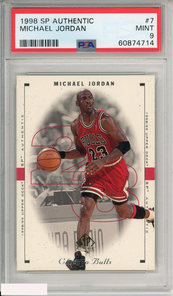1998 SP AUTHENTIC MICHAEL JORDAN #7 CHICAGO BULLS HOF PSA 9 MINT