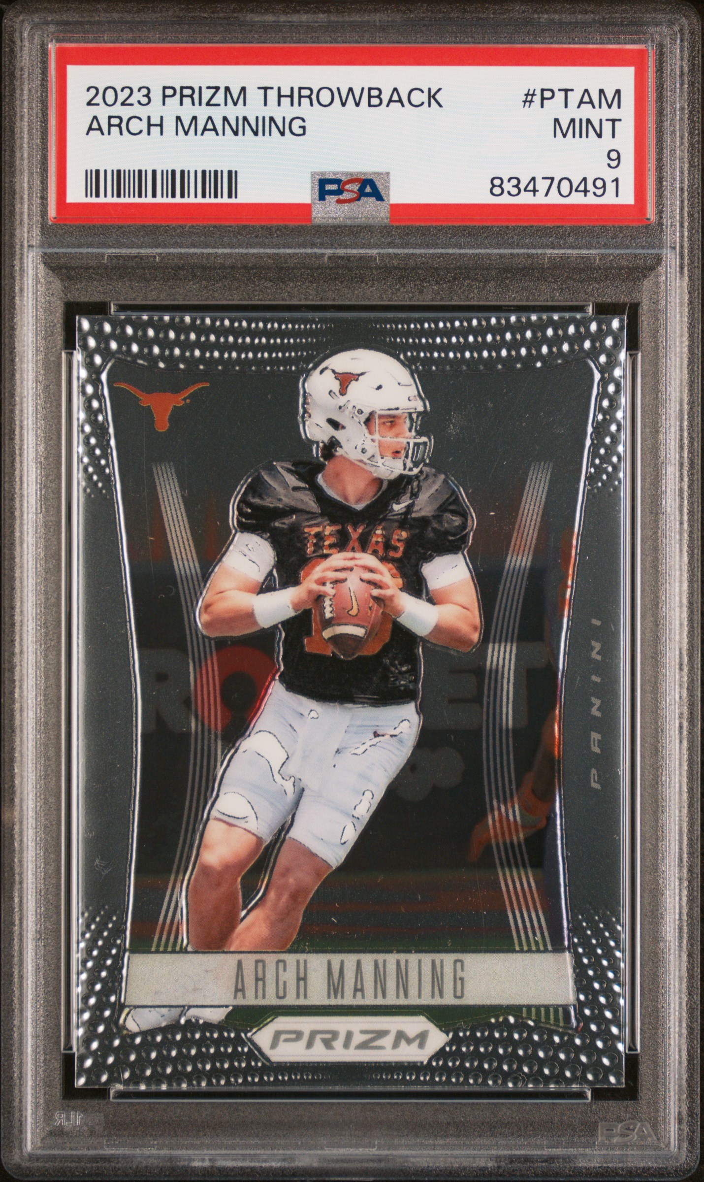 2023 Panini Prizm Throwback #PTAM Arch Manning PSA 9