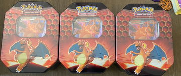 (3) Charizard Hidden Fates Tins