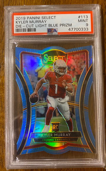 2019 Panini Select Kyler Murray Die Cut Light Blue Prizm /99 #113 PSA 9