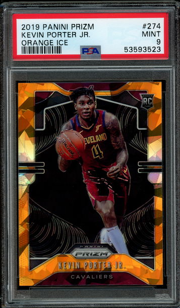 2019 Panini Prizm Orange Ice #274 Kevin Porter Jr. PSA 9 MINT