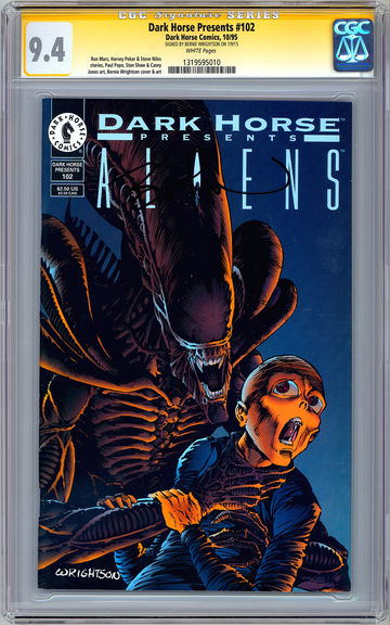 ALIENS - DARK HORSE PRESENTS #102 CGC-SS 9.4 *BERNIE WRIGHTSON* COVER & ART 1995