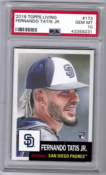 Fernando Tatis topps living set rookie psa 10