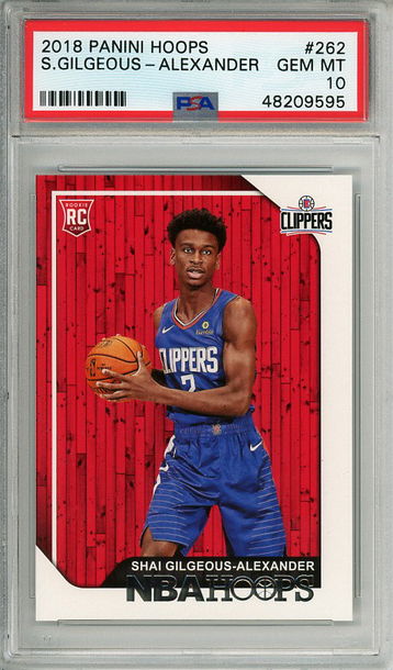 Shai Gilgeous-Alexander 2018-19 Panini Hoops #262 PSA 10 Gem Mint Rookie RC! 9595